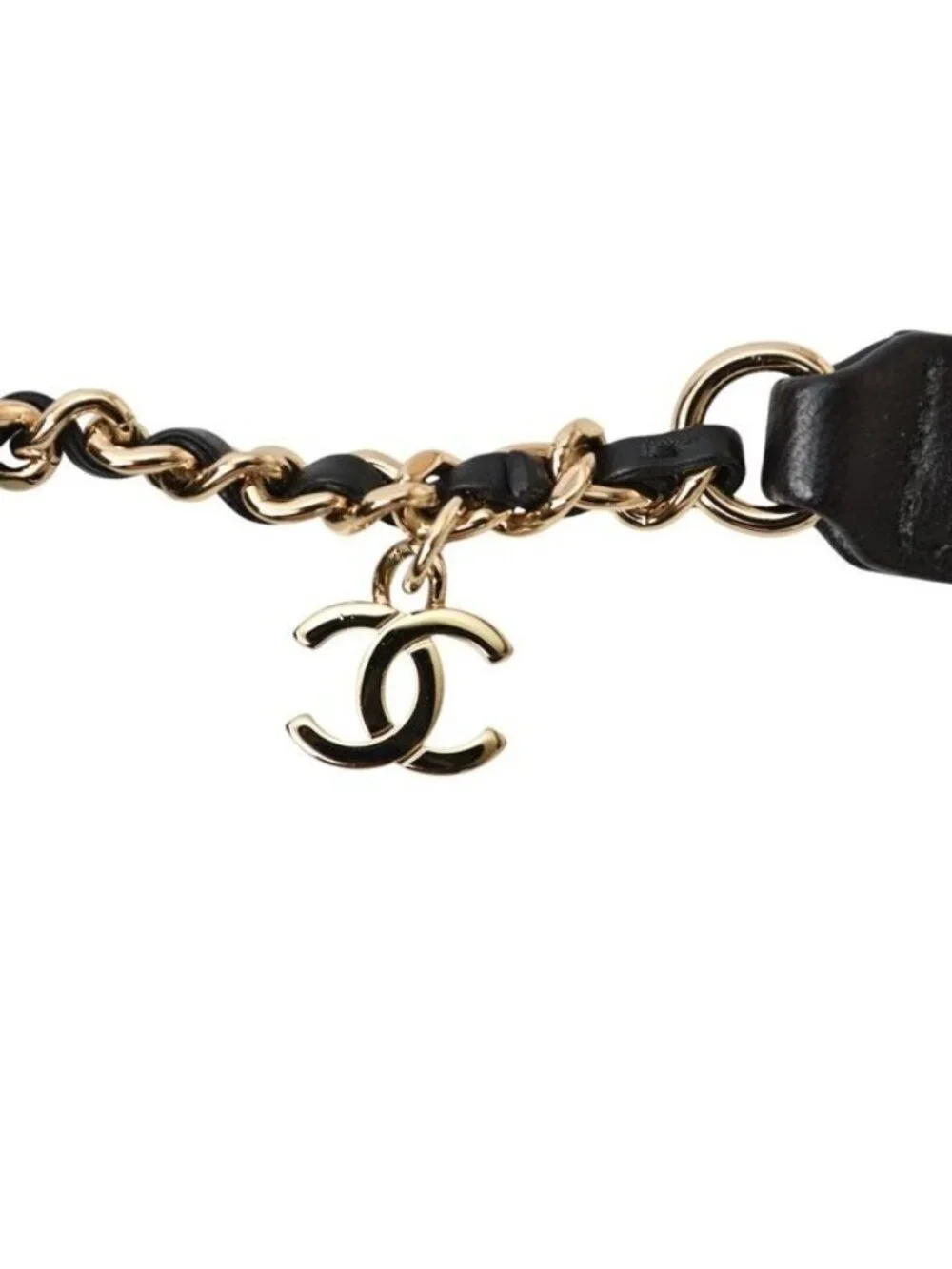 Chanel Belt Bag Chain Pouch Waist Black Gold Hardware